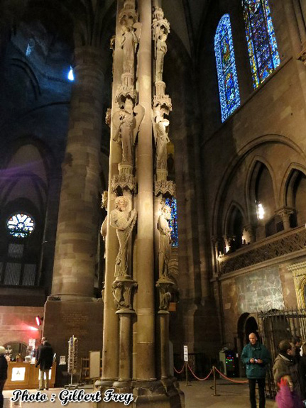 Cathdrale de Strasbourg : la colonne des Anges