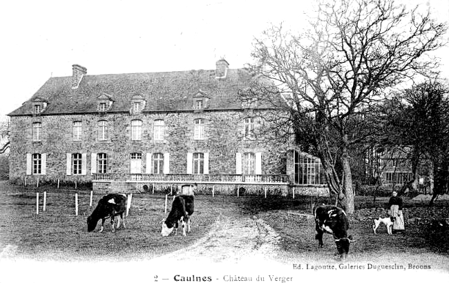Ville de Caulnes (Bretagne) : chteau du Verger.