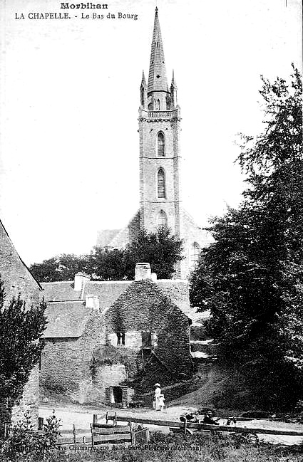 Ville de Chapelle-Caro (Bretagne).