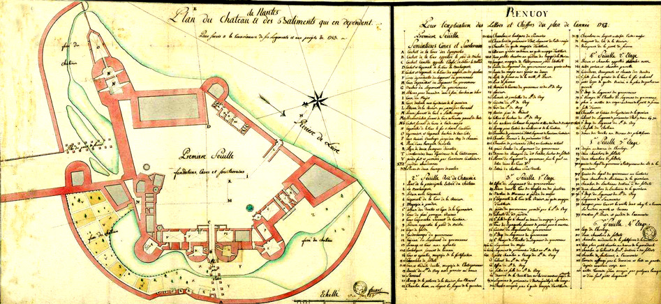 Plan du chteau de Nantes