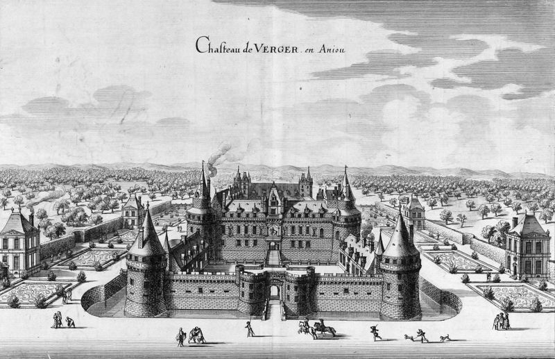 Chteau du Verger en Maine-et-Loire (gravure de 1657).