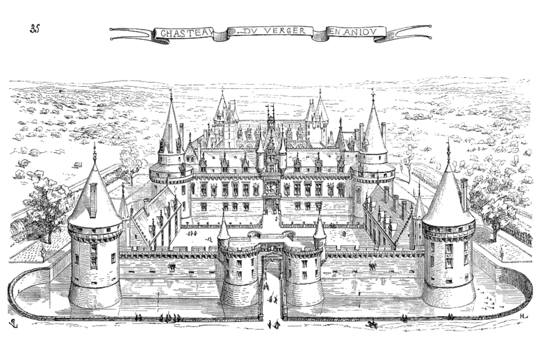 Chteau du Verger en Maine-et-Loire (gravure de 1856).