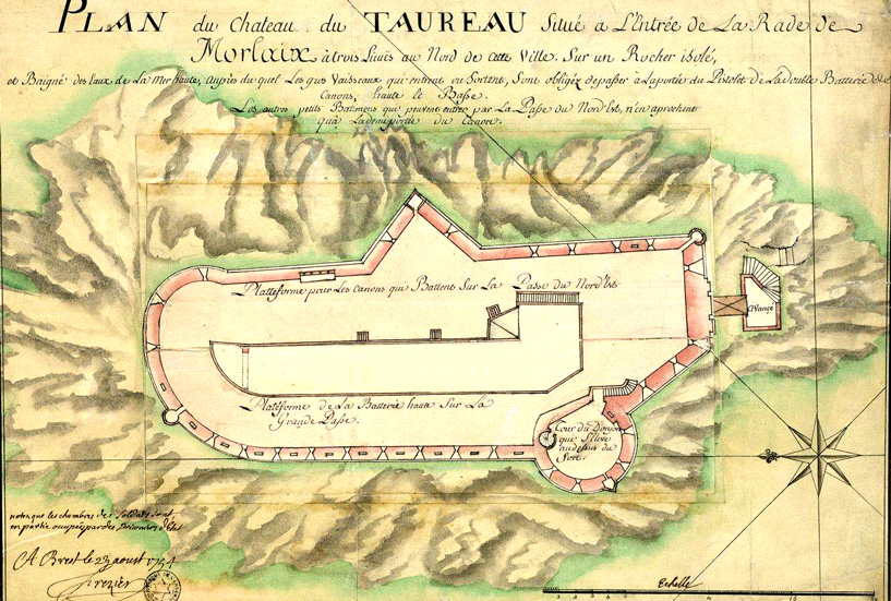 Plan du chteau du Taureau