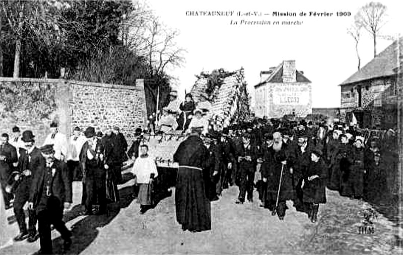 Ville de Chteauneuf-d'Ille-et-Vilaine (Bretagne).