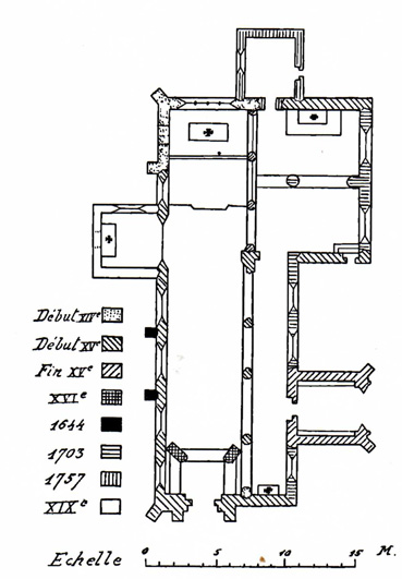 Chtelaudren : plan de Notre-Dame du Tertre