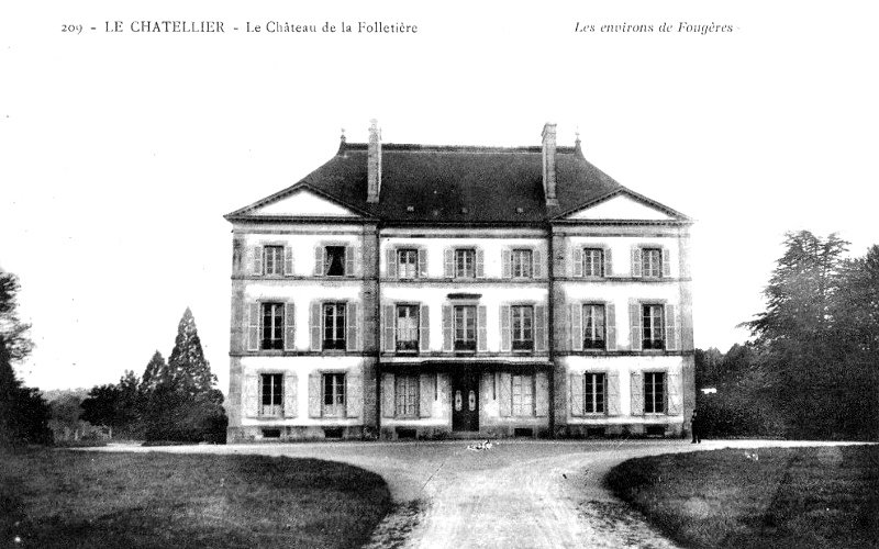 Chteau de la Folletire dans la ville du Chtellier (Bretagne).