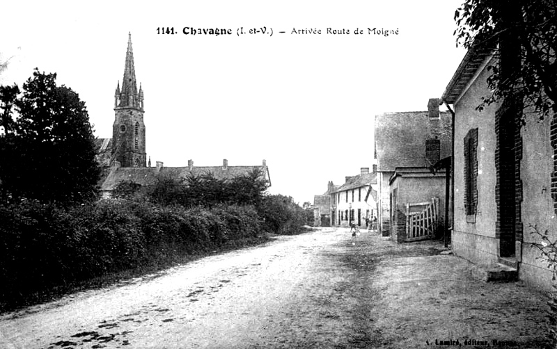 Ville de Chavagne (Bretagne).