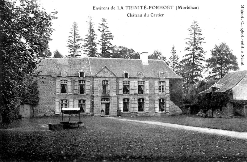 Ville de Coëtlogon (Bretagne) : château du Cartier.