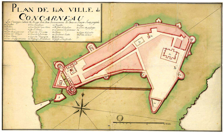 Plan de la ville de Concarneau