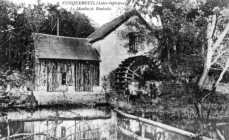 Moulin de Pontveix à Conquereuil (anciennement en Bretagne).