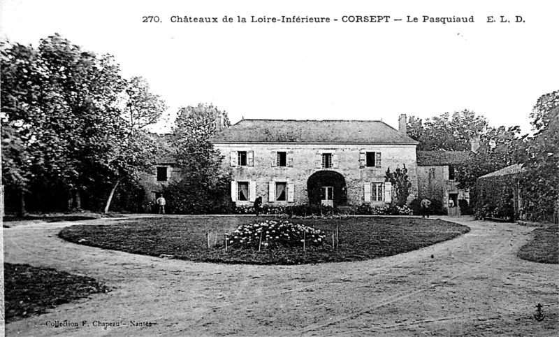 Manoir de Pasquiaud ou Pasquiau  Corsept (anciennement en Bretagne).