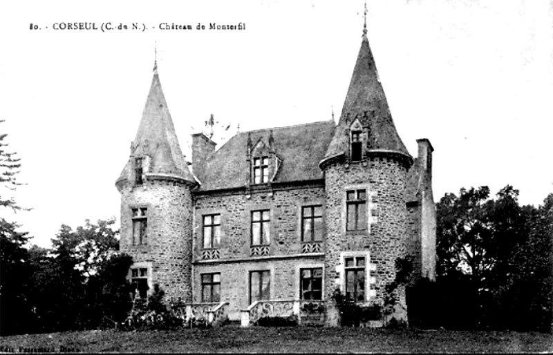 Ville de Corseul (Bretagne) : château.