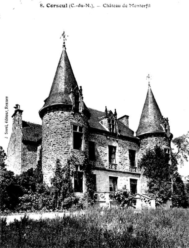 Ville de Corseul (Bretagne) : château.