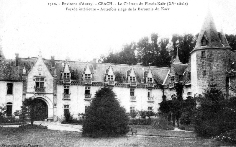 Château de Plessis-Kaër à Crach ou Crac'h (Bretagne).