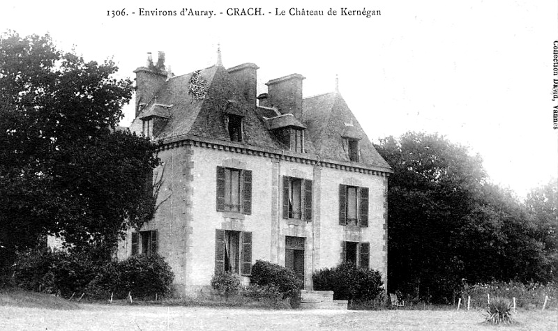Château de Kernégan à Crach ou Crac'h (Bretagne).