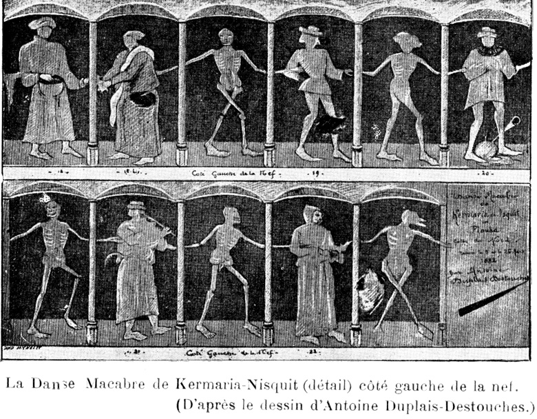 Plouha : danse macabre de la chapelle de Kermaria Nisquit