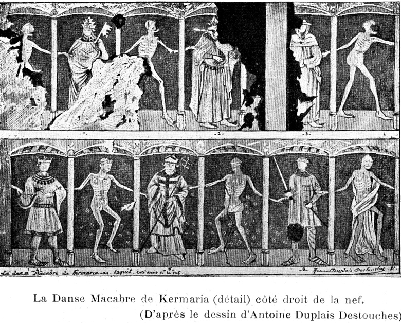 Plouha : danse macabre de la chapelle de Kermaria Nisquit