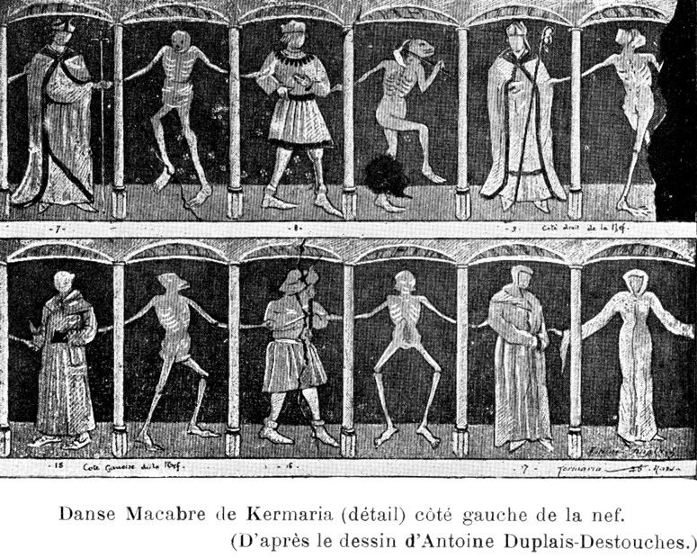 Plouha : danse macabre de la chapelle de Kermaria Nisquit