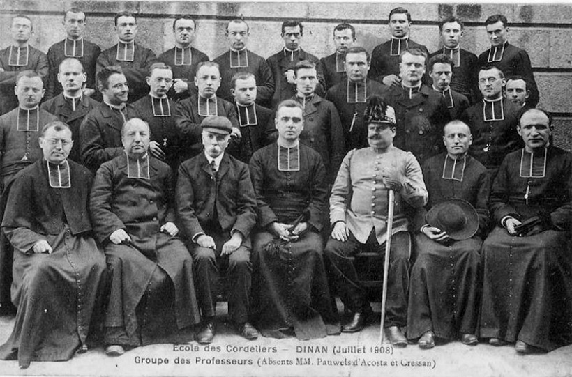 Professeurs en 1908 du Collge des Cordeliers  Dinan (Bretagne).