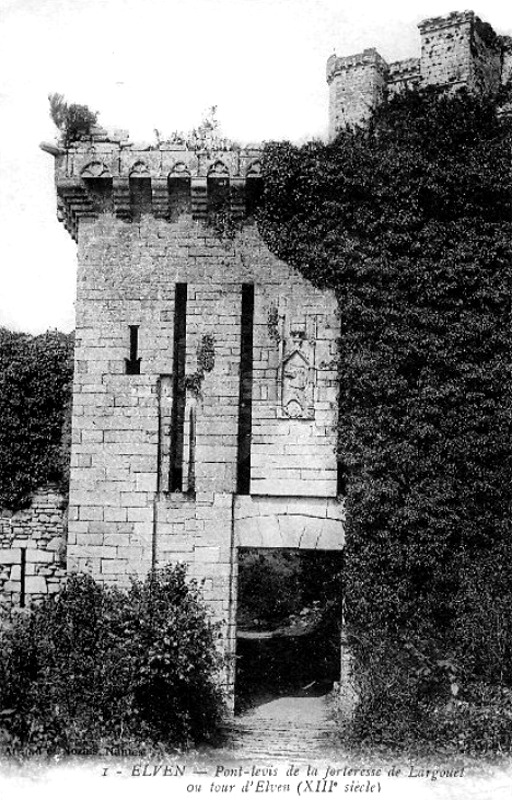 Elven (Bretagne) : le pont levis du chteau de Largot.