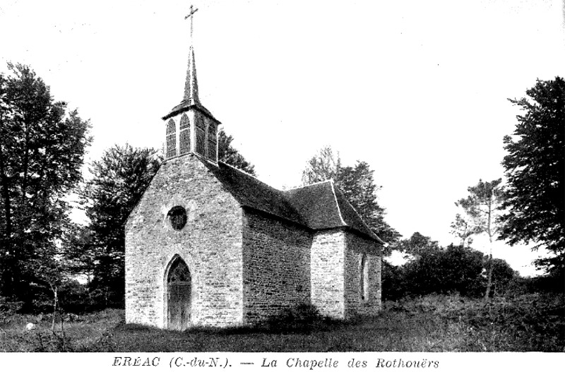Ville d'Eréac (Bretagne) ; chapelle des Rothouers..