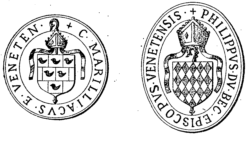 Evques de Vannes (Bretagne) : armoiries de Charles Marillac et Philippe Bec.rwen.