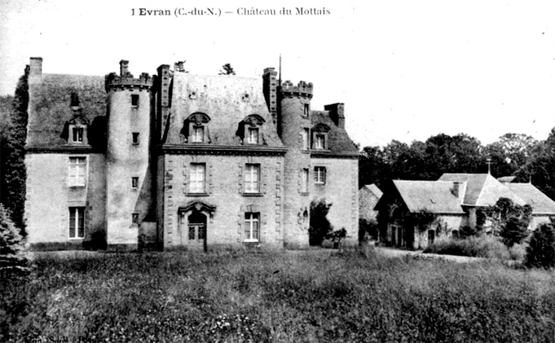 Ville d'Evran (Bretagne): chteau du Mottais.
