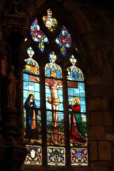 Le Faou : vitrail de l'glise Notre-Dame de Rumengol