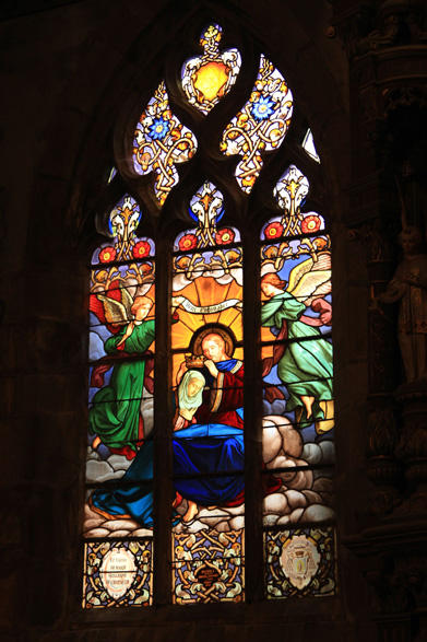 Le Faou : vitrail de l'église Notre-Dame de Rumengol