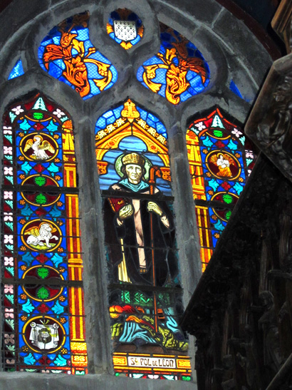 Le Faou : vitrail de l'église Notre-Dame de Rumengol