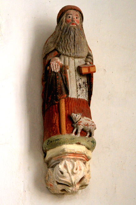 Statue de la chapelle Saint-Fiacre du Faout