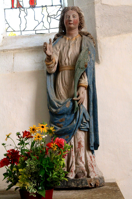 Statue de la chapelle Saint-Fiacre du Faout