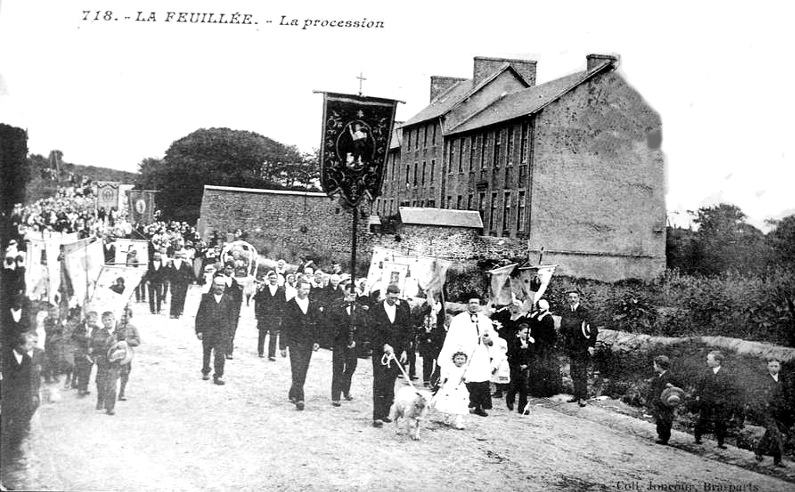 Ville de La Feuille (Bretagne).