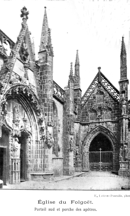 Portail et porche de l'glise du Folgot (Bretagne).