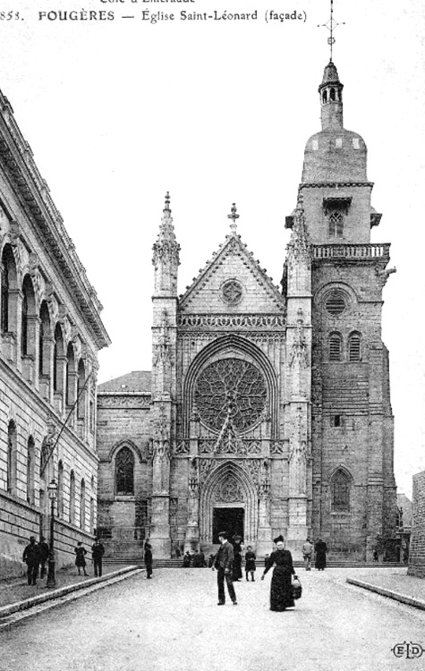 Ville de Fougres (Bretagne) : glise de Saint-Lonard.