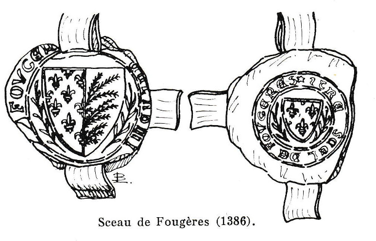 Sceau de Fougères en 1386 (Bretagne).