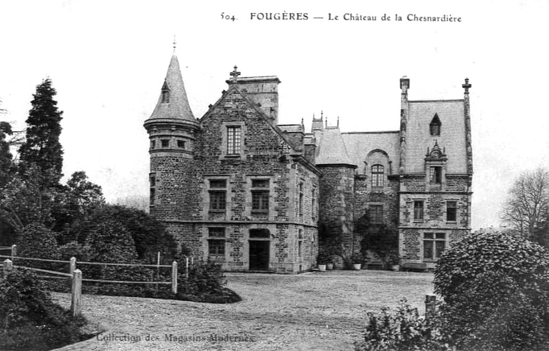 Château de la Chesnardière à Fougères (Bretagne).