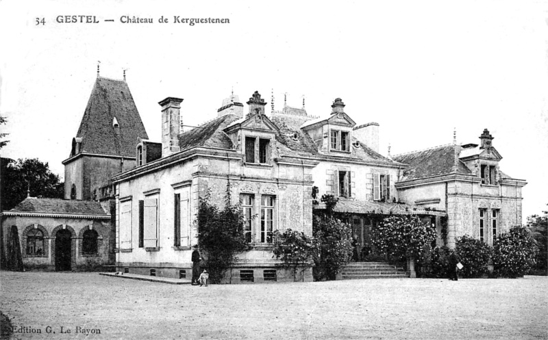 Château de Kerguesten à Gestel (Bretagne).