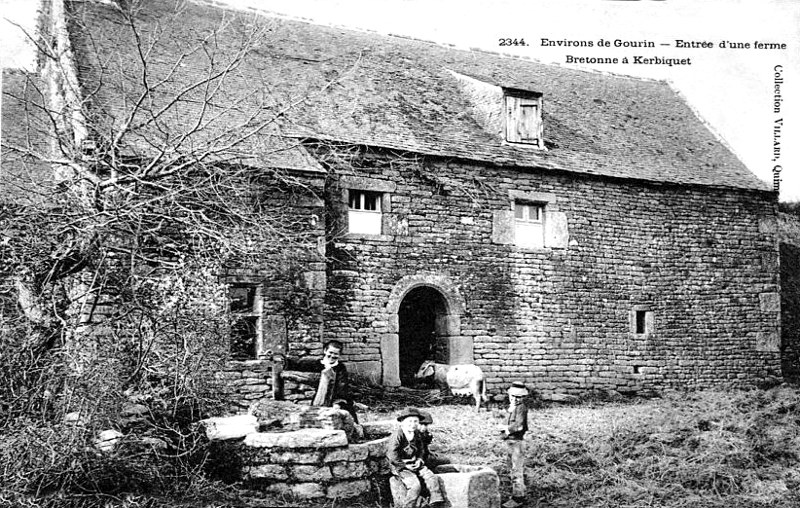 Chteau de Kerbiquet ou Kerbiguet  Gourin (Bretagne).