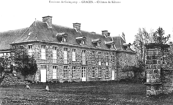 Ville de Grâces (Bretagne) : château de Keranon.