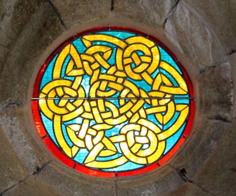 Vitrail de la chapelle Saint-Trmeur de Guerlesquin (Bretagne)