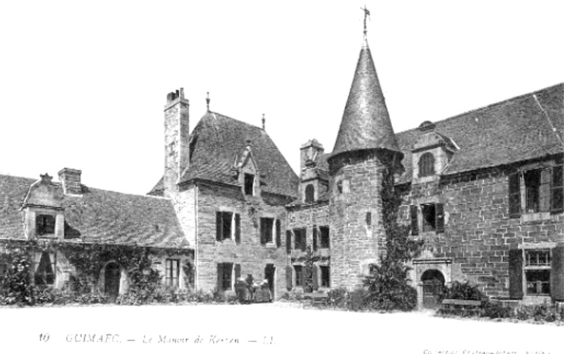 Ville de Guimaëc (Bretagne) : manoir de Kerven.