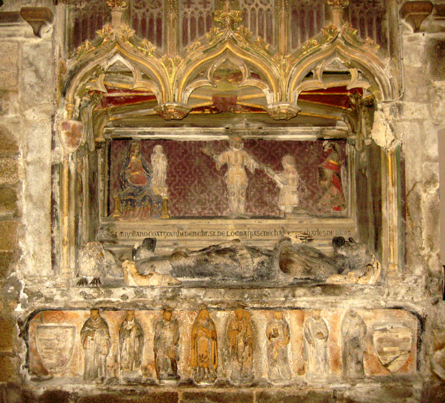 Guingamp : la basilique Notre-Dame de Bon-Secours (enfeu de Roland de Coatgoureden)