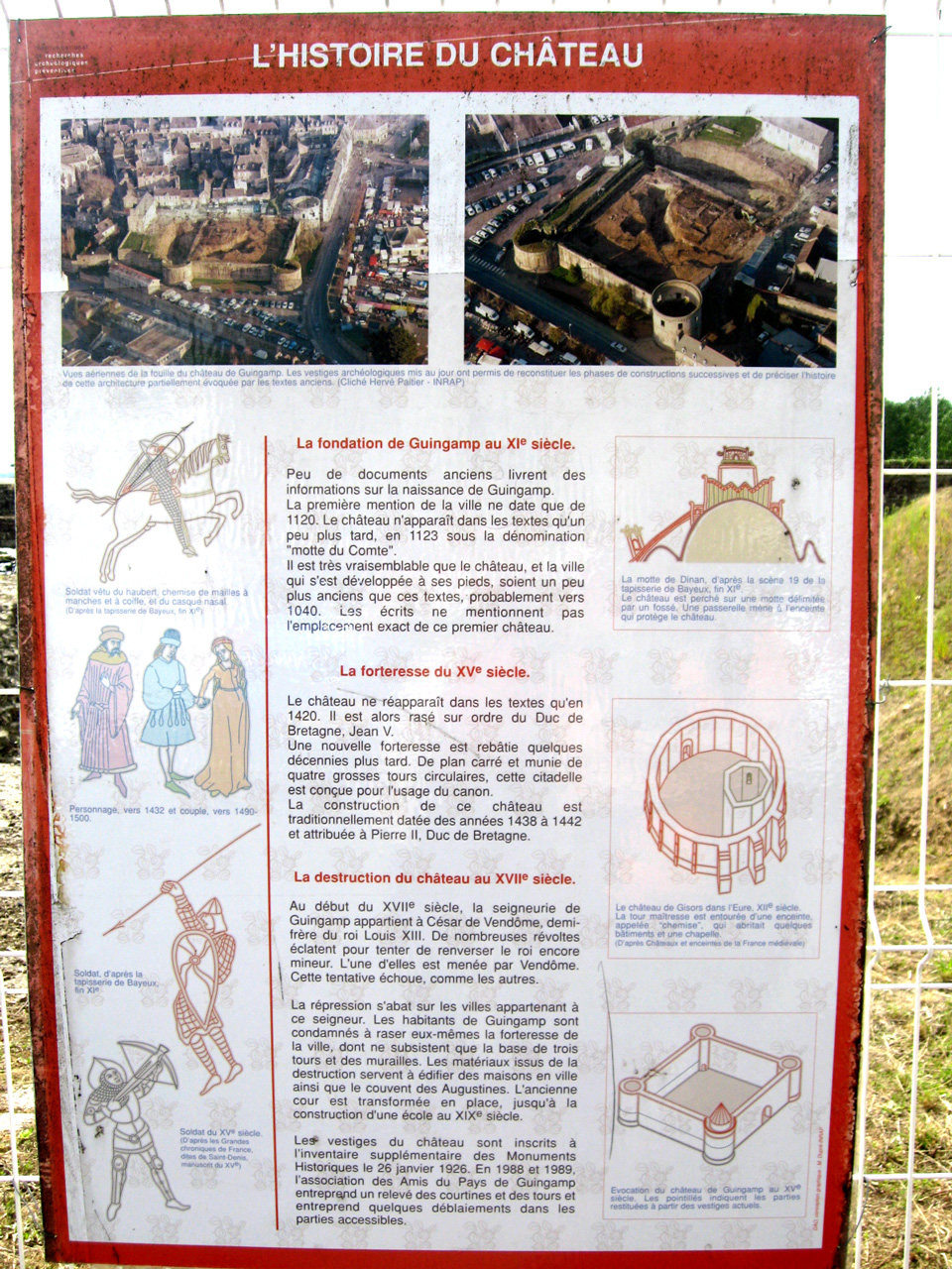 Guingamp : chteau rig par Pierre II, comte de Guingamp et duc de Bretagne