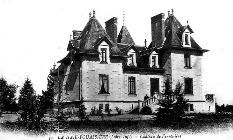Château de La Ferronnière à La Haie-Fouassière (anciennement en Bretagne).