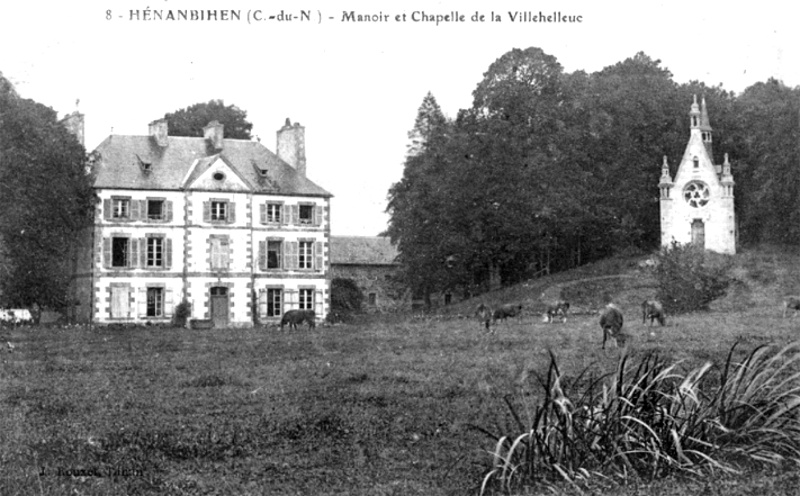 Ville de Hénanbihen (Bretagne) : manoir de la Villehelleuc. 