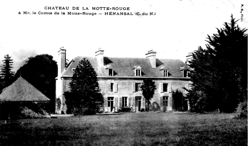 Château de la Motte Rouge en Hénansal (Bretagne).