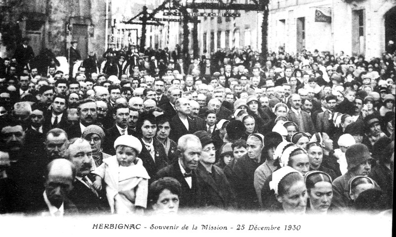 Ville d'Herbignac (Bretagne) : mission de 1930.