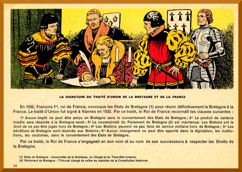 La signature du trait d'union de la Bretagne et de la France.