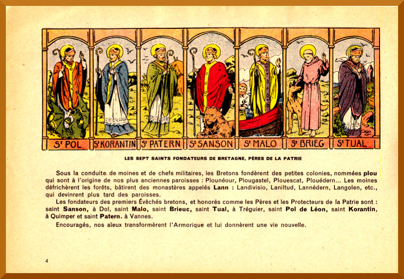 Les sept saints fondateurs de Bretagne, pres de la patrie.